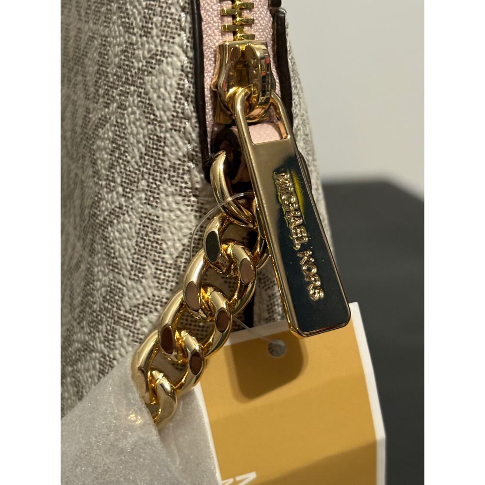 MICHAEL KORS NWT Jet Set Dome Crossbody Shoulder Bag MK Vanilla - Picture 5 of 7
